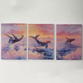 The author's oil triptych painting "Liberation"